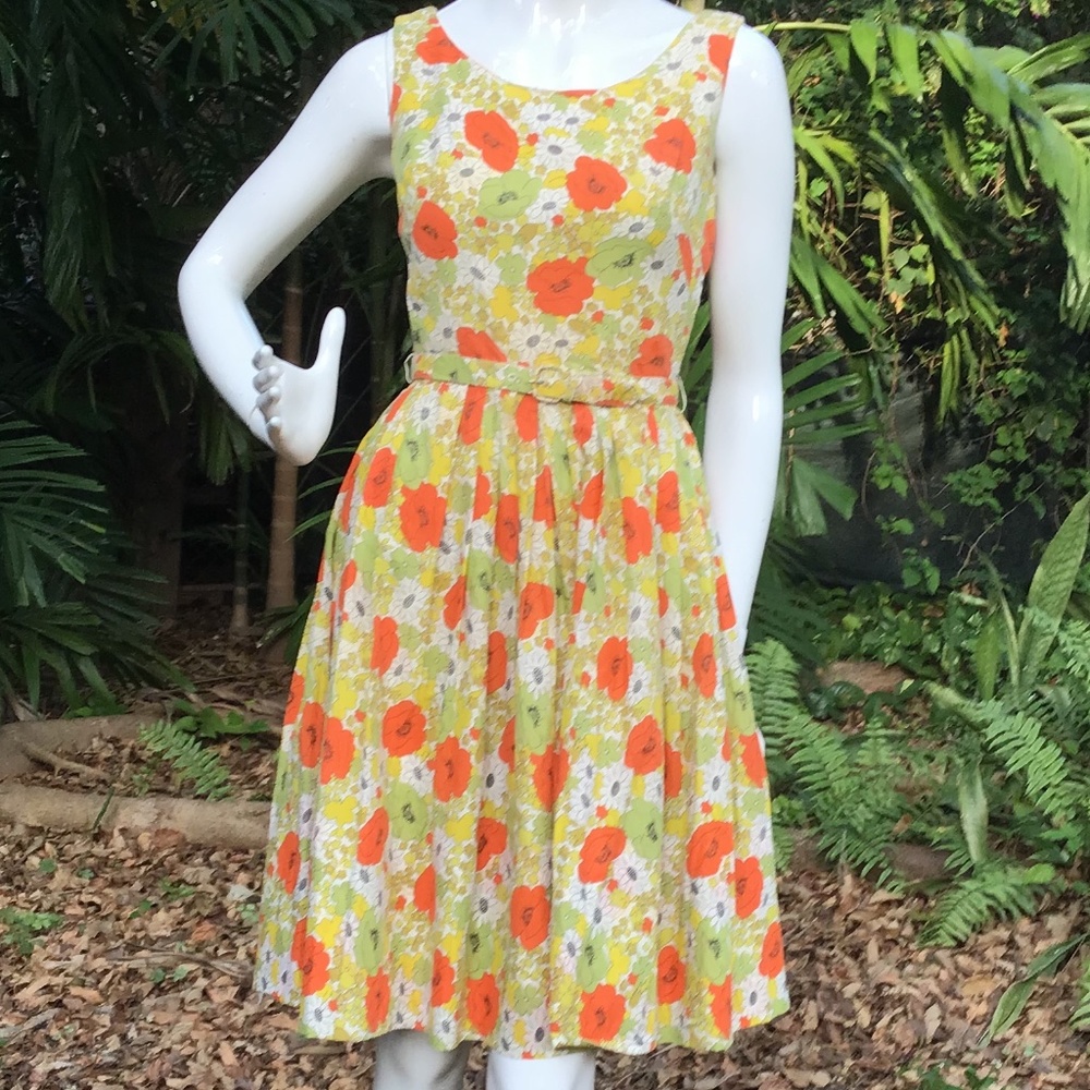 Vintage 1950s Cotton Dress - image 1